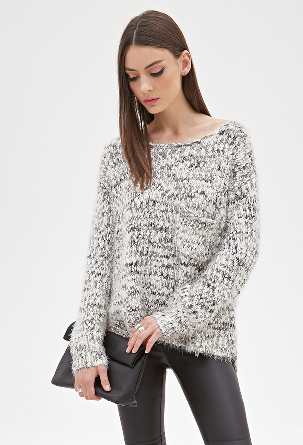 Forever 21 Fuzzy Marled Knit Sweater Where to buy & how to wear