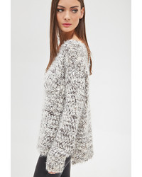 Forever 21 Fuzzy Marled Knit Sweater