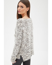 Forever 21 Fuzzy Marled Knit Sweater