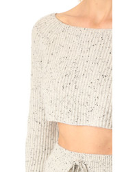 Baja East Cashmere Cropped Sweater