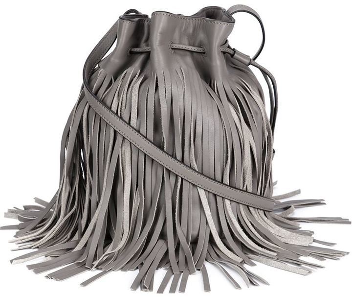 grey fringe bag