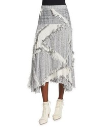 Grey Fringe Skirt