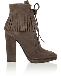 Giuseppe Zanotti Fringed Suede Ankle Boots