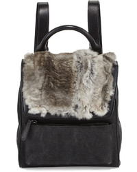 Grey Fur Backpack