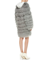 Ralph Lauren Collection Veronica Tiered Shearling Fur Coat