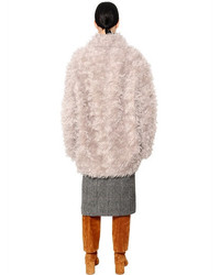 Maison Margiela Fur Effect Mohair Coat