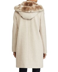 Lauren Ralph Lauren Hooded Coat With Faux Fur