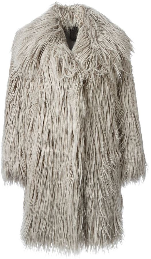 Lanvin Shaggy Faux Fur Coat, $3,047 | farfetch.com | Lookastic