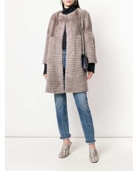 Liska Mink Fur Buttoned Coat