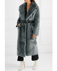 Common Leisure Oversized Belted Shearling Coat
