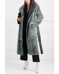 Common Leisure Oversized Belted Shearling Coat