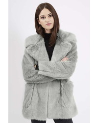 Patch Pocket Luxe Faux Fur Coat