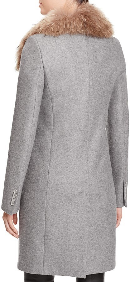 SAM. Crosby Wool Coat with Fur Trim