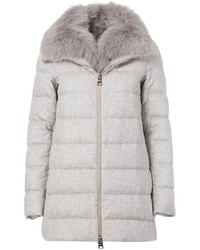 Herno Fur Coat With Fur Collar