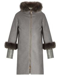 Herno Fur Trimmed Cashmere Coat