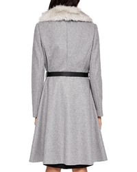 Ted Baker Narniaa Faux Fur Collar Belted Coat