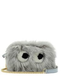 Anya Hindmarch Mini Eyes Sheep Fur Crossbody Bag
