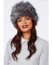 Missguided Raziya Faux Fur Hat Grey