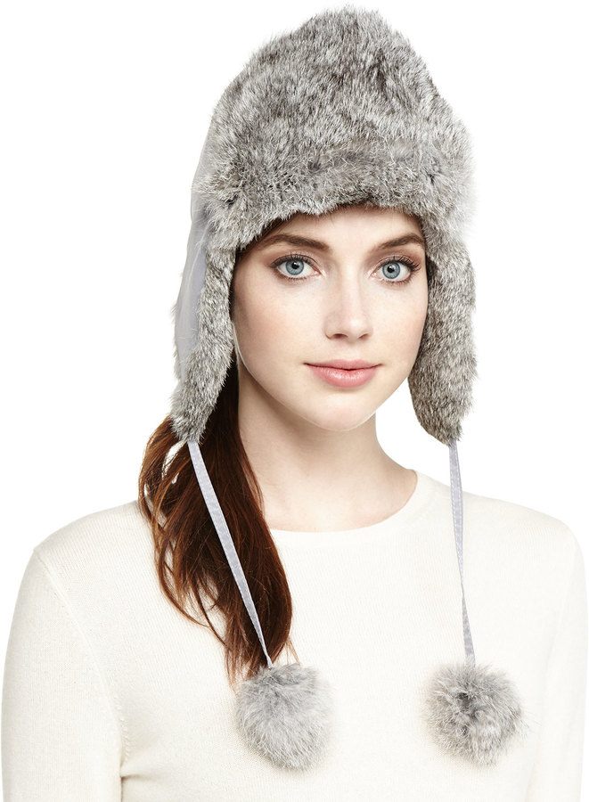 adrienne landau rabbit fur hat