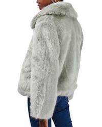 Topshop Claire Faux Fur Coat