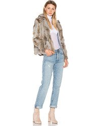 Eaves Liza Rabbit Fur Jacket