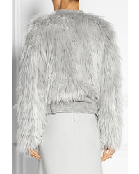 Band Of Outsiders Faux Fur And Wool Blend Biker Jacket