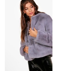 Boohoo Hailey Boutique Crop Faux Fur Coat