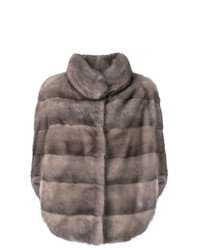 Liska Romea Slit Sleeves Fur Jacket