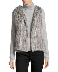 Grey Fur Outerwear