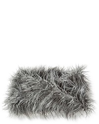Merona Faux Mongolian Fur Snood Gray Tm