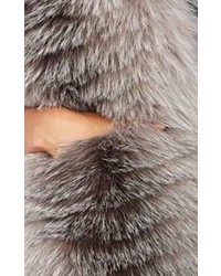 Lanvin Rabbit Fox Fur Combo Stole Grey