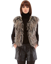 Twelfth St. By Cynthia Vincent Faux Fur Vest Taupe 345 eBay