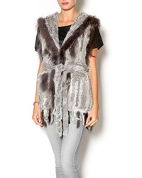 Gmg Hooded Fur Vest