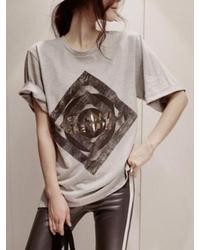 Choies Oversize Boyfriend Geometric Pattern T Shirt