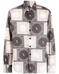 Billionaire Geometric Pattern Bandana Shirt