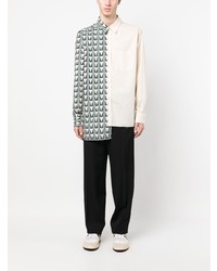 Lanvin Patchwork Geometric Print Shirt