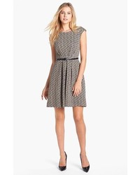 Maggy London Jacquard Fit Flare Dress