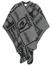 Velvet by Graham & Spencer Aztec Pattern Wool Blend Poncho