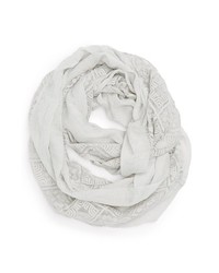 BP. Embroidered Infinity Scarf Grey Fog One Size