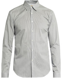 Burberry Geometric Print Button Cuff Cotton Shirt