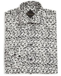 Billionaire Geometric Printed Slim Fit Shirt