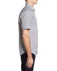 Bugatchi Geometric Shaped Fit Short Shirt