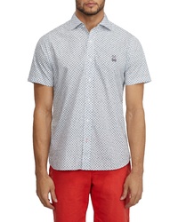 Grey Geometric Short Sleeve Shirt