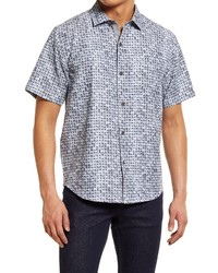 Tommy Bahama Coconut Point Fade Away Geo Short Sleeve Button Up Shirt