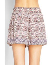 Forever 21 Abstract Geo Pleated Shorts