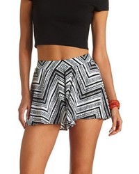 Charlotte Russe Flowy Tribal Print High Waisted Shorts