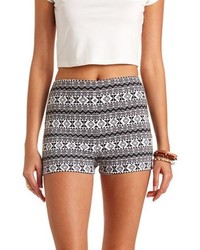 Charlotte Russe Tribal Print High Waisted Shorts