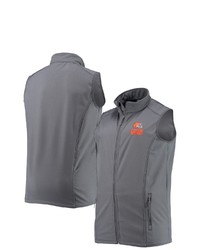 Dunbrooke Heathered Charcoal Cleveland Browns Big Tall Archer Softshell Full Zip Vest In Graphite At Nordstrom