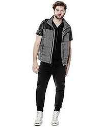 GUESS Xandre Tweed Puffer Vest