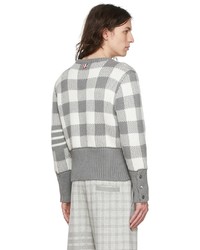 Thom Browne Grey 4 Bar Sweater